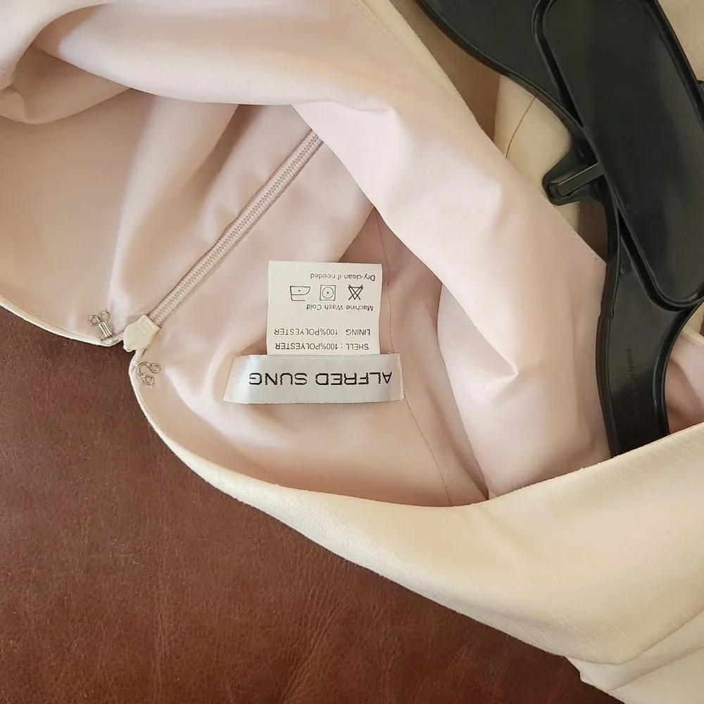 Alfred Sung Dress Champagne color_Like New - Picture 8 of 10